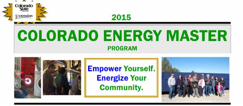2015 CSU Energy Master Program Banner with Text: Empower Yourself. Engergize your Community